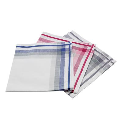 China Stripe Customized Mens Yarn Dyed 100% Cotton Handkerchief for sale