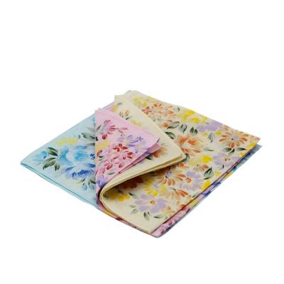 China Soft Custom Logo And Size Fancy Colors Cotton Handkerchiefs For Decoration for sale