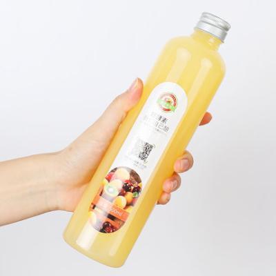 China Beverage Detox Juice Bottle 500ml Plastic Clear Transparent Ferment Enzyme Bottle for sale