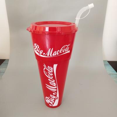 China Coke Theater Movie Cup Beverage Big Cola Beverage Take-Out Cup Popcorn Multi-Function Plastic PP Creative Mix Popcorn for sale