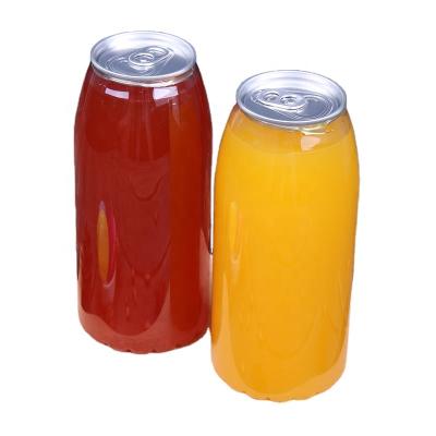 China Transparent Beverage Plastic Can PET Boxes For Beverage 250ml 500ml PET Boxes For Beverage for sale