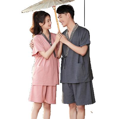 China Breathable Pajamas Ladies Nightgowns Bathrobe Man's Sleepwear Couples Sweat-Running Kimono Luxury Women's Nightgowns for sale