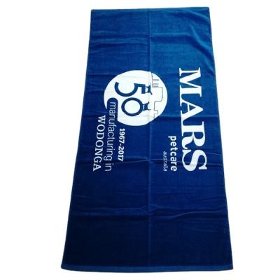 China Custom Logo Compressed Thick 100% Cotton Bath Beach Printed Towel for sale