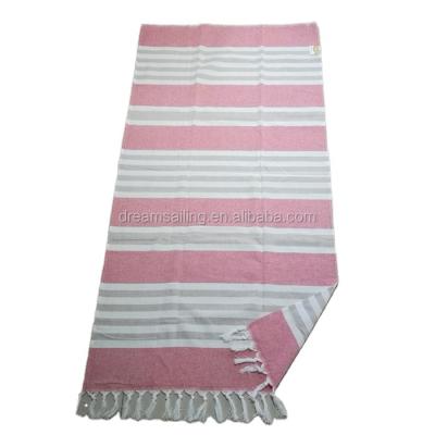 China Custom Lightweight 100% Compressed Cotton Fouta Towels Turkish Bath Towel for sale