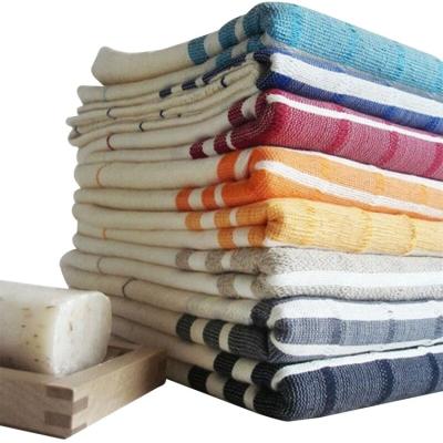 China Attractive Compressed Design 100% Cotton Turkish Towel Fabric With Fringe for sale