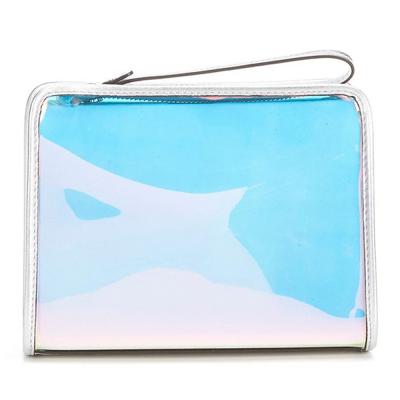 China Fashion Custom Leather PVC Zipper Pouch Travel Makeup Bags for Women and Girls for sale