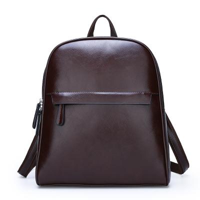 China High Quality Durable Waterproof Business PU Leather Backpack Large Capacity Modern Luxury Solid Color School Bag for sale