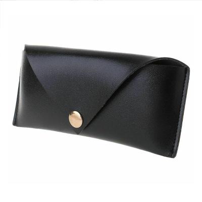 China Simple Leather Cosmetic Storage Bag Portable PU Glasses Bag Handmade Portable Soft Men Women Storage Glasses Bag for sale