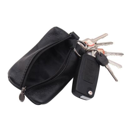 China High Quality Fashion Zipper Bag Car Key Case Purse Key Chain Purse PU Leather Genuine Leather Car Key Zipper Bag Men Women Men Wallet for sale