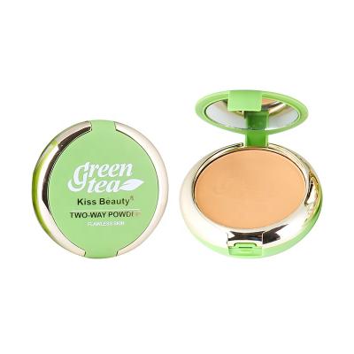 China New Makeup Natural Waterproof Compact Powder Two Way Green Tea for sale