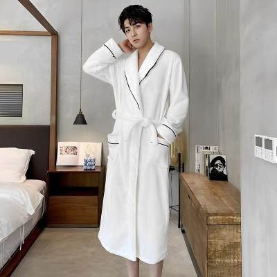 China Hotel 100% Logo Cotton Men Bathrobes For Hotel Embroidery QUICK DRY Loose Cotton Men's Bathrobe for sale