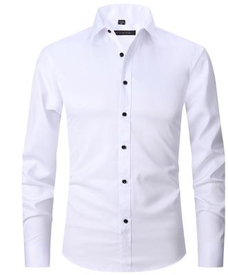 China Wholesale Custom Anti-Wrinkle Business Style Mens Dress Shirt Long Sleeve Cotton Slim Fit OEM High Quality Shirts For Men for sale