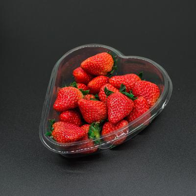 China Fruit Blister packaging plastic card cases pouch heart shape clamshell box for food fishing vegetable plants chocolate for sale