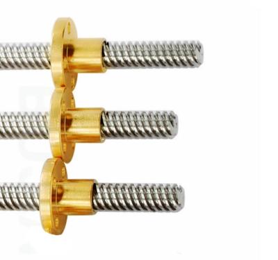 China Customized Anti-kickback Lead Screw 42mm Motor T8mm Trapezoidal Lead Screw for sale