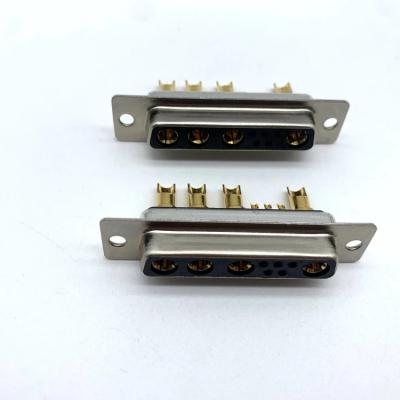 China Automotive D SUB Power Connector 9W4 Female Solder Brass C3604 For Cable for sale