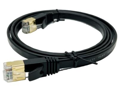 China Custom Black Molded Cable Assembly RJ45 Cat7 Ethernet Patch Cable 8P8C Connector Cable for sale