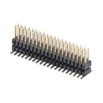 China 1.27mm Dual Plastic 2 - 100 Pin Header Connector H2.5mm DIP SMT Type PCB for sale