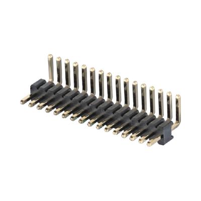 China 1.27mm Pitch Right Angle Board To Board Connector 2 - 50 Pin Brass Pin Header Connector for sale