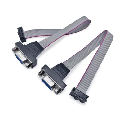 Cina D-sub DB9 a FC-10p 2.54mm Flat Ribbon Cable Maschio femmina a 10 26 Pin IDC connettore in vendita