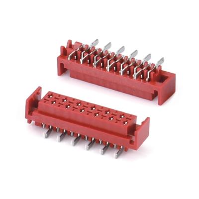 China 1.27mm Red IDC Socket Micro Match IDC 4/6/8/10/12/16/20/24 Pin SMT Female Connector for sale