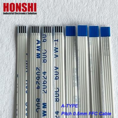 China Flat Flex Connectors AWM 20624 0.5mm Pitch 4 Pin Flexible Flat Ribbon Cable Assembly for sale