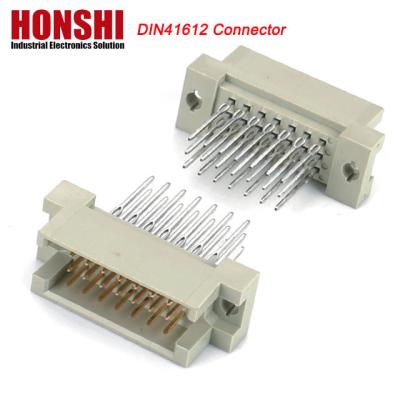 China PCB Male Press Pin DIN 41612 Connector, 21pin Straight 3rows PCB Eurocard Connector for sale