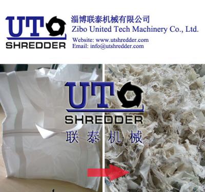 China plastic woven bags shredder, plastic jumbo bag, package bag shredder - plastic double shaft shredder, plastic granulator for sale