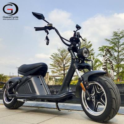 China Gaea m2 2 wheel alloy wheel fat tire electric scooter citycoco 3000w Eu warehouse with removable lithium battery for sale