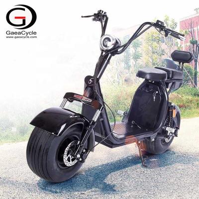 China Citycoco Unisex Elektrische Scooter Holland Fat Tire 1500W 2 Seat Electric Scooter for sale