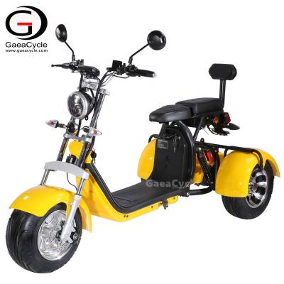 China Gaea Three Wheel Citycoco With Aluminum Alloy Rim Hot Selling Electric Scooter 18*9.5 Inch 3 Wheel for sale