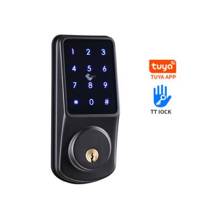 China Aluminum Digital TTLock App Fingerprint Lock RFID Card Keypad Smart Code Electronic Door Lock for sale