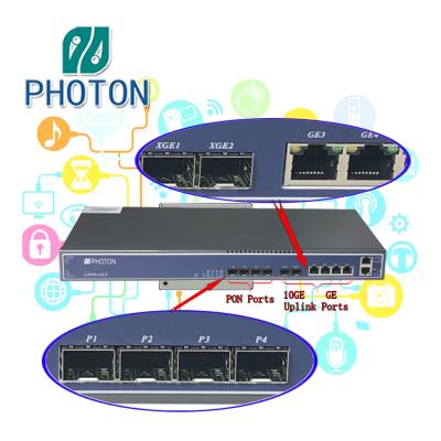 China FTTX FTTH mini 4 port 10G fiber optic port olt 4 gpon for sale