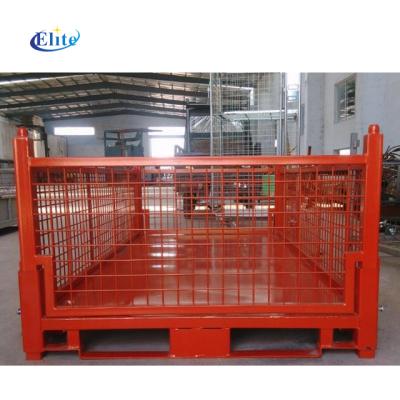 China Collapsible Collapsible Pallet Crate Wire Mesh Box Cargo and Storage Steel Equipment for sale