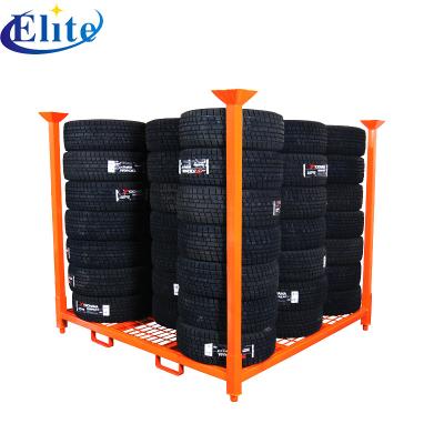 China Warehouse Storage /display Metal Storage Tire Rack In Warehouse Stackable Rack for sale