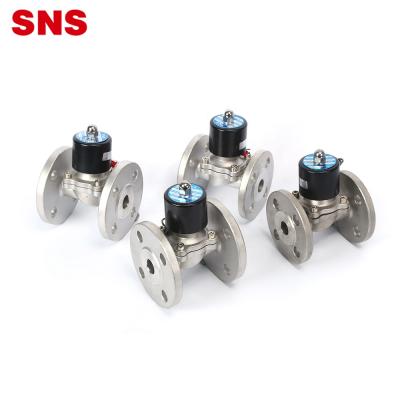 China Other SNS 2WBF Series Liner Safety Relief Control Valve Floating Pneumatic Solenoid Valve With Stainless Steel Flange for sale