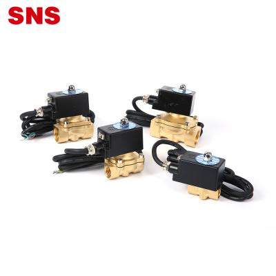 China General SNS 2WF Series 110V Explosion Proof Normal Shut Off Large Size AC 1.0MPa Air Pneumatic Water Port Oil Brass Solenoid Valve for sale