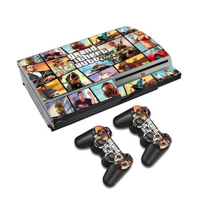 China For PS3 Console TECTINTER GTA Sticker Vinyl For PS3 Sticker Skin Decal For PS3 Game Console And Controller Pattern Vinyl Decals Carbon Fiber for sale