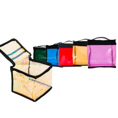 China Fashion FAMA Certificated Factory Lady PVC Colorful Zipper Bag Makeup Brush Bag for sale