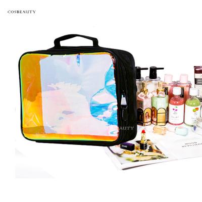 China Fashion FAMA Certificated Factory High Quality PVC Zipper Bag Holographic Cosmetic Bag for sale