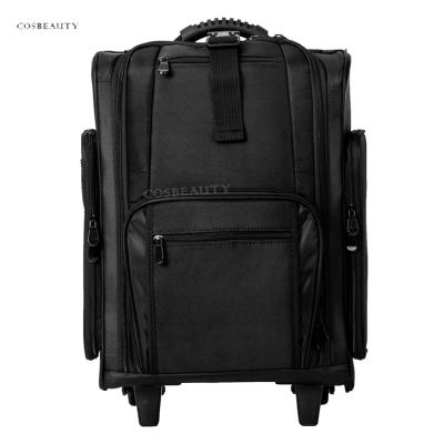 China Durable FAMA Certificated Factory Wholesale Black Nylon Trolley Case Accessories Cosmetic Case for sale