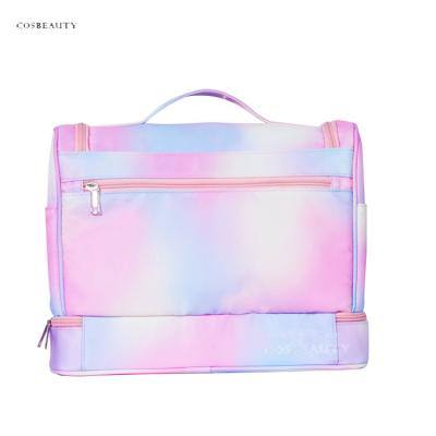 China Fashion FAMA Certificated Factory Fashionable Design Custom Nylon Cosmetic Bag Makeup Zipper Travel Logo Bag for sale