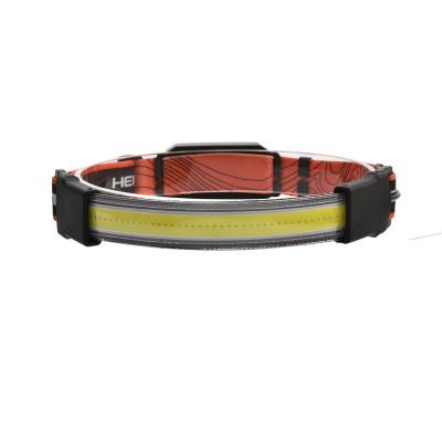 China New Design Plastic+Rubber Port Rechargeable Battery High Brightness Headlight White And Red Light COB for sale