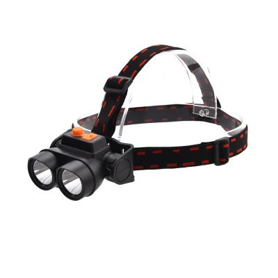 China Dual new light source Productpl Astic rechargeable battery emitting white light rechargeable led headlamp super bright lamp for sale