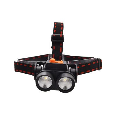 China High Quality Super Bright Led Head Lamps Double Light Source Powerful Headlight Rechargeable Dual Focusing Headlight for sale