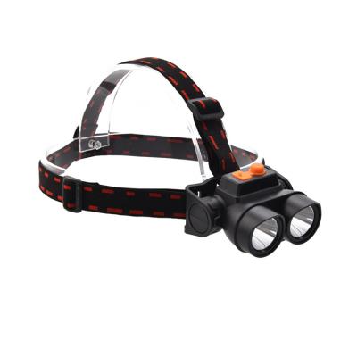 China Custom Logo Plastic Super Bright Dual Light Source Dual Light Source Led Rechargeable Headlight Led Head Light for sale