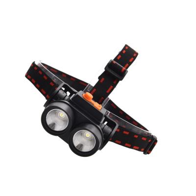 China Factory Price Dual Light Source Super Bright Head Lamp Double Light Source Focusing Rechargeable Head Light Led Headlamp Headlight for sale