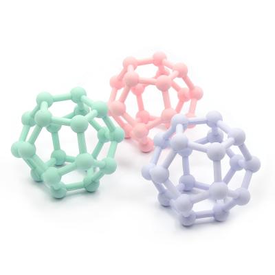 China Food Grade / Eco Friendly BPA Free Manufacturers Wholesale Teether BPA Free Silicone Baby Shape Ball Spherical Teething Toys for sale