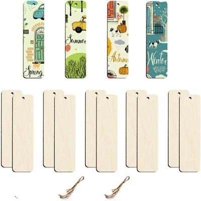 China Healthcare Institutes Custom Printed Wooden Bookmark Ruler Engraving Bookmarks For Books With Tassel for sale