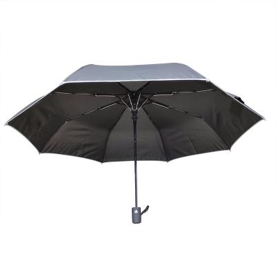 China Contemporary Business Three Times Double Layer 10 Bone Fully Automatic Advertising Umbrella for sale