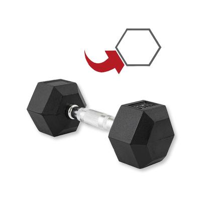 China Durable Promotional Commercial Home Use 20kg Hex Dumbbell Steel High Quality Rubber Dumbbell Commercial for sale